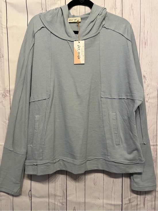 new in Tops - New In Women's Light Blue Pullover Hoodie